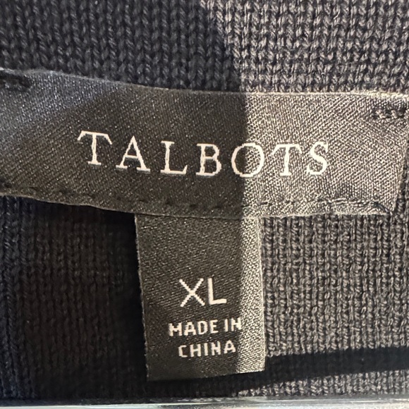 Talbots Black Button-Shoulder Top - Picture 2 of 5